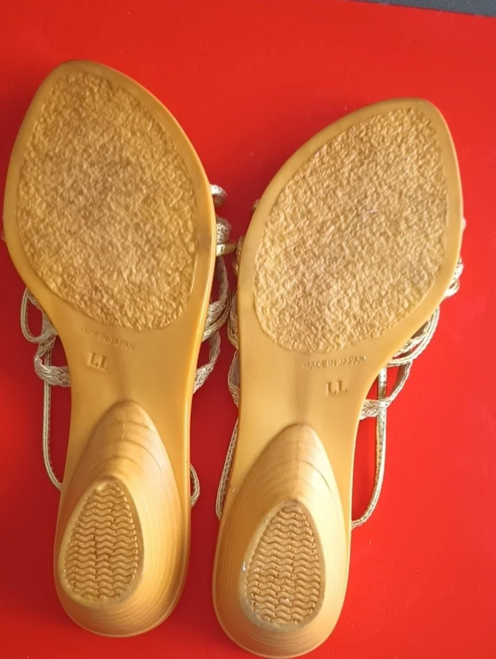 Gold Braided Strappy Slide Sandals for Women